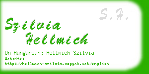 szilvia hellmich business card